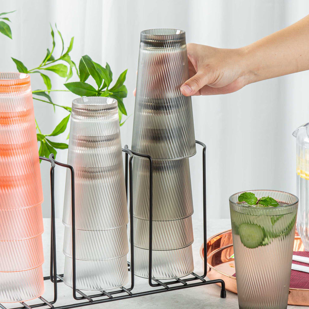 Bev Tek 20 oz Gray SAN Plastic Tumbler - 48 count box