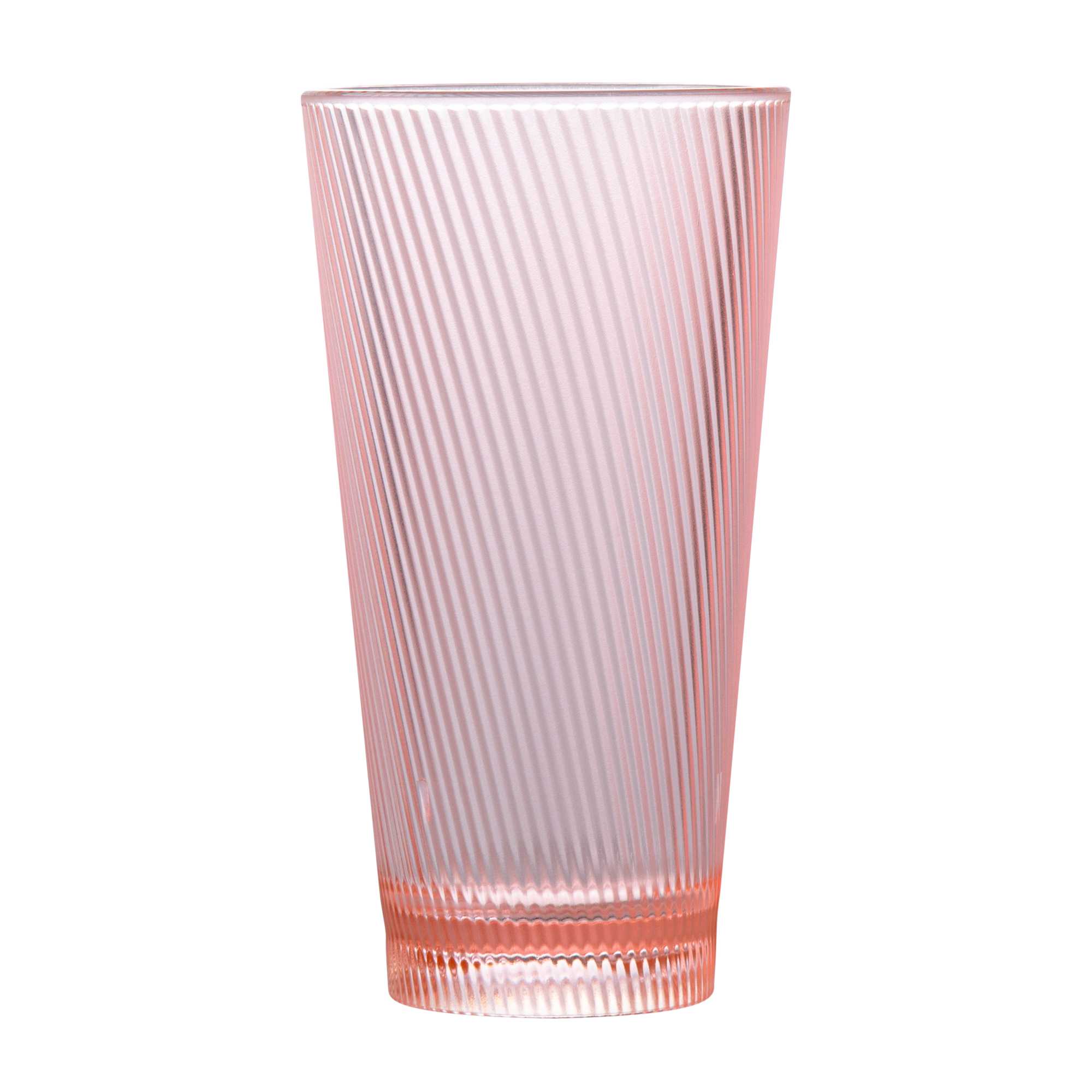 Bev Tek 20 oz Pink SAN Plastic Tumbler - 6 count box