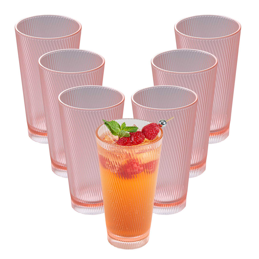 Bev Tek 20 oz Pink SAN Plastic Tumbler - 48 count box