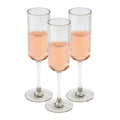 Bev Tek 6 oz Clear SAN Plastic Champagne Flute - 6 count box