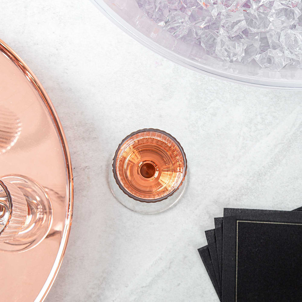 Bev Tek 6 oz Clear SAN Plastic Champagne Flute - 48 count box