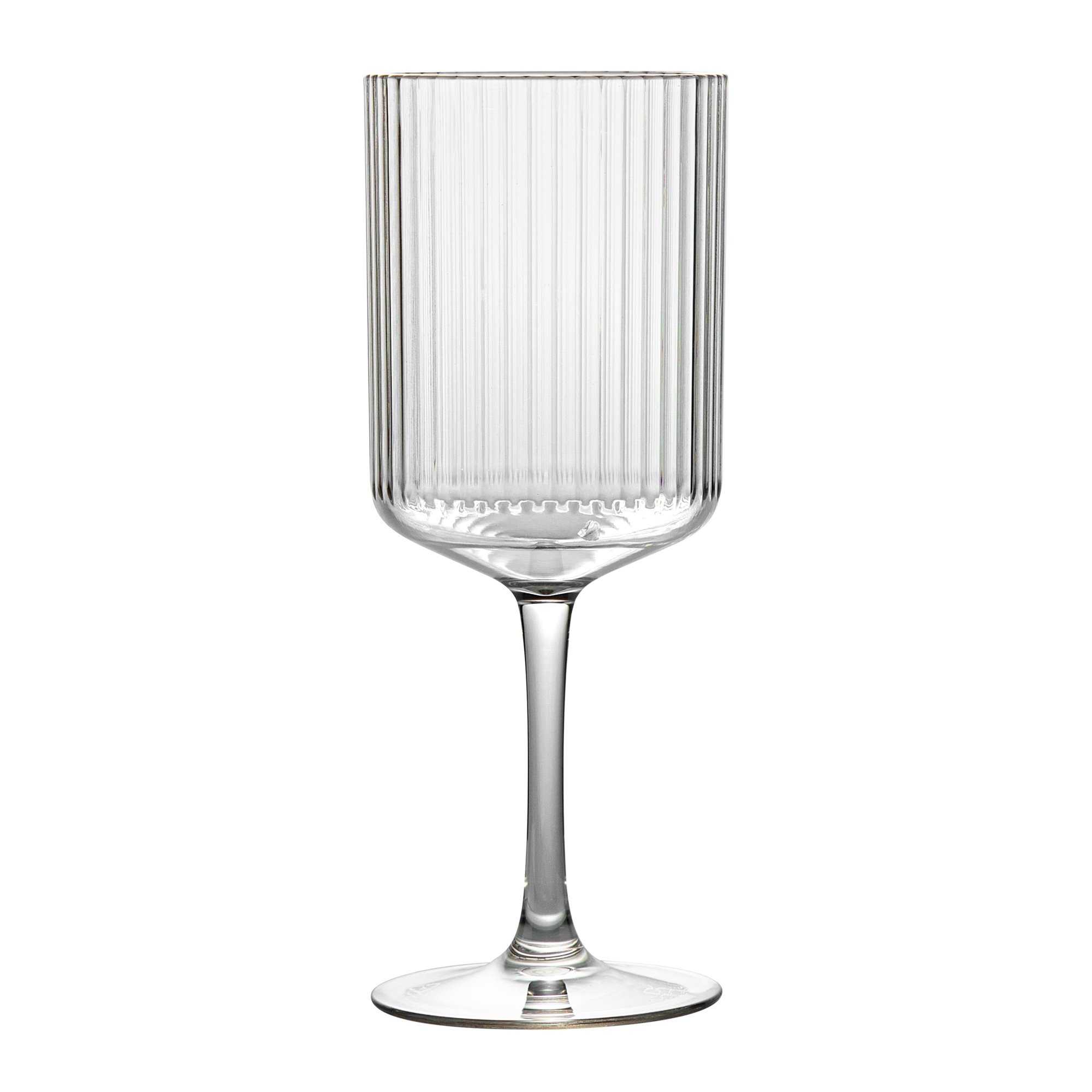 Bev Tek 12 oz Clear SAN Plastic Wine Glass - 6 count box