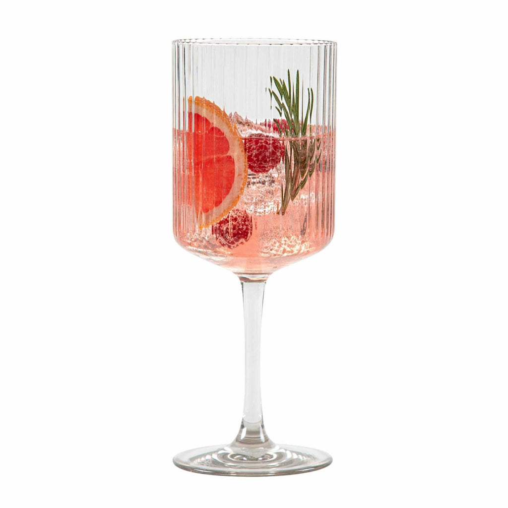 Bev Tek 12 oz Clear SAN Plastic Wine Glass - 6 count box