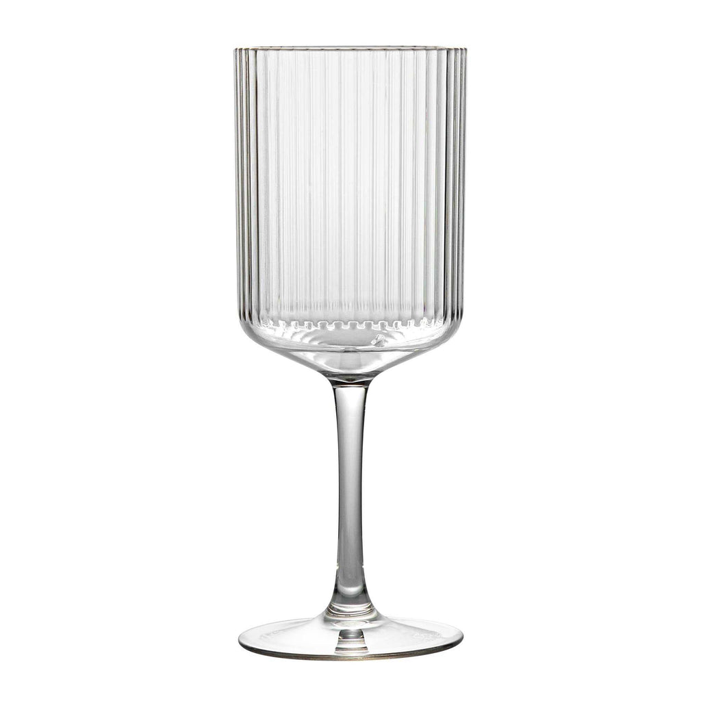 Bev Tek 12 oz Clear SAN Plastic Wine Glass - 48 count box