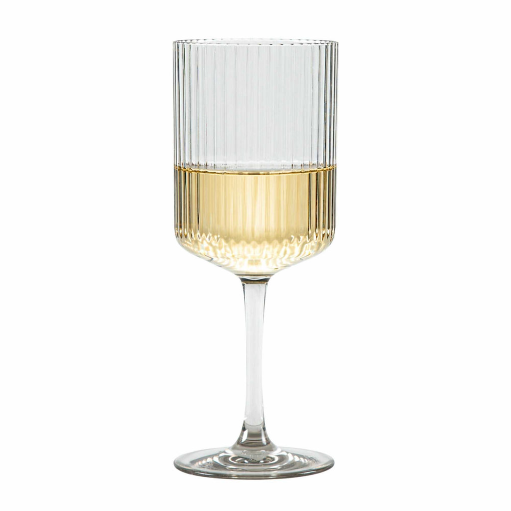 Bev Tek 12 oz Clear SAN Plastic Wine Glass - 48 count box