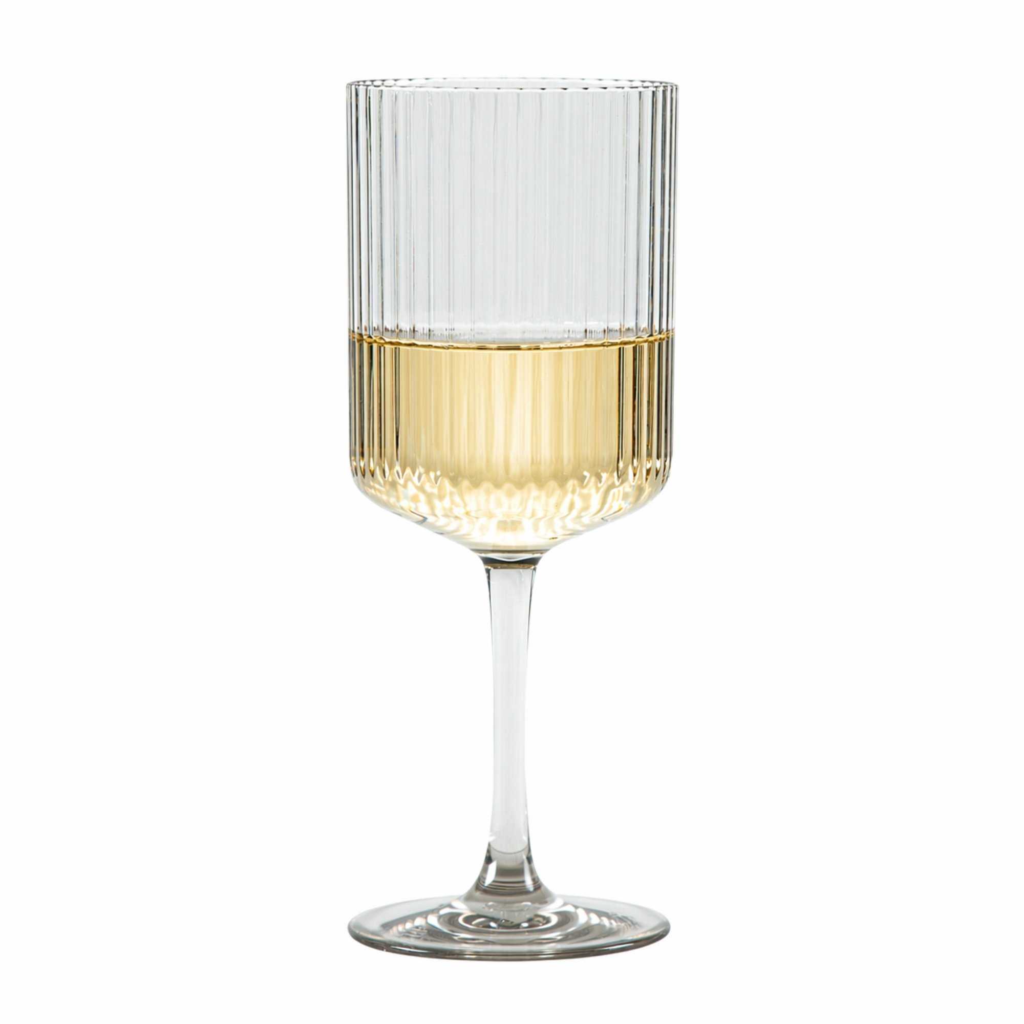 Bev Tek 12 oz Clear SAN Plastic Wine Glass - 48 count box