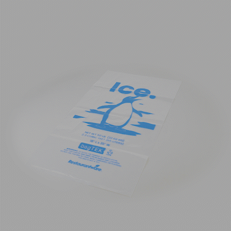 Bag Tek 50 Lb Clear Plastic Ice Bag - with Ice Print - 200 count box