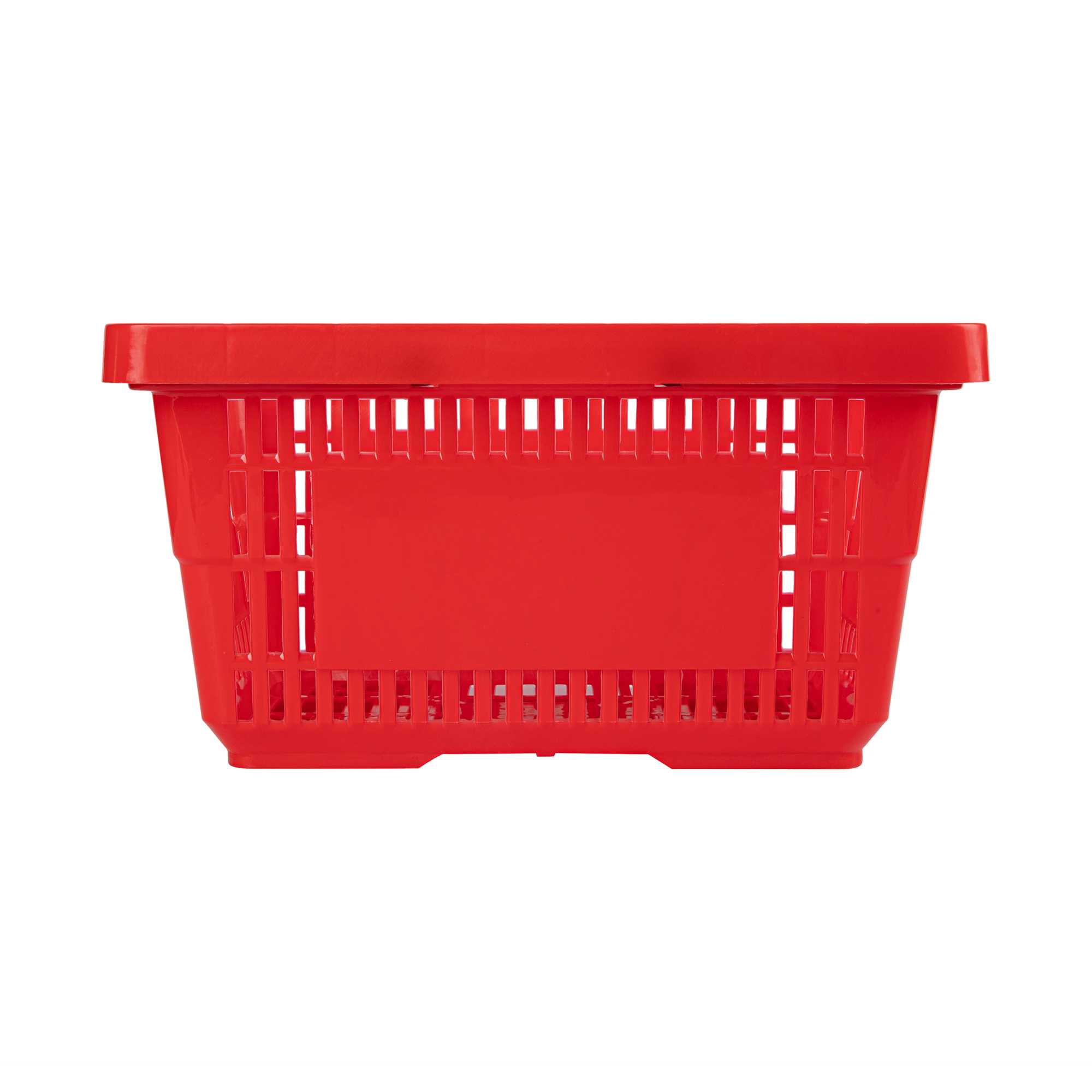 Shop Tek Red Plastic Grocery Market Shopping Basket - with Plastic Handles - 17" x 11 3/4" - 1 count box