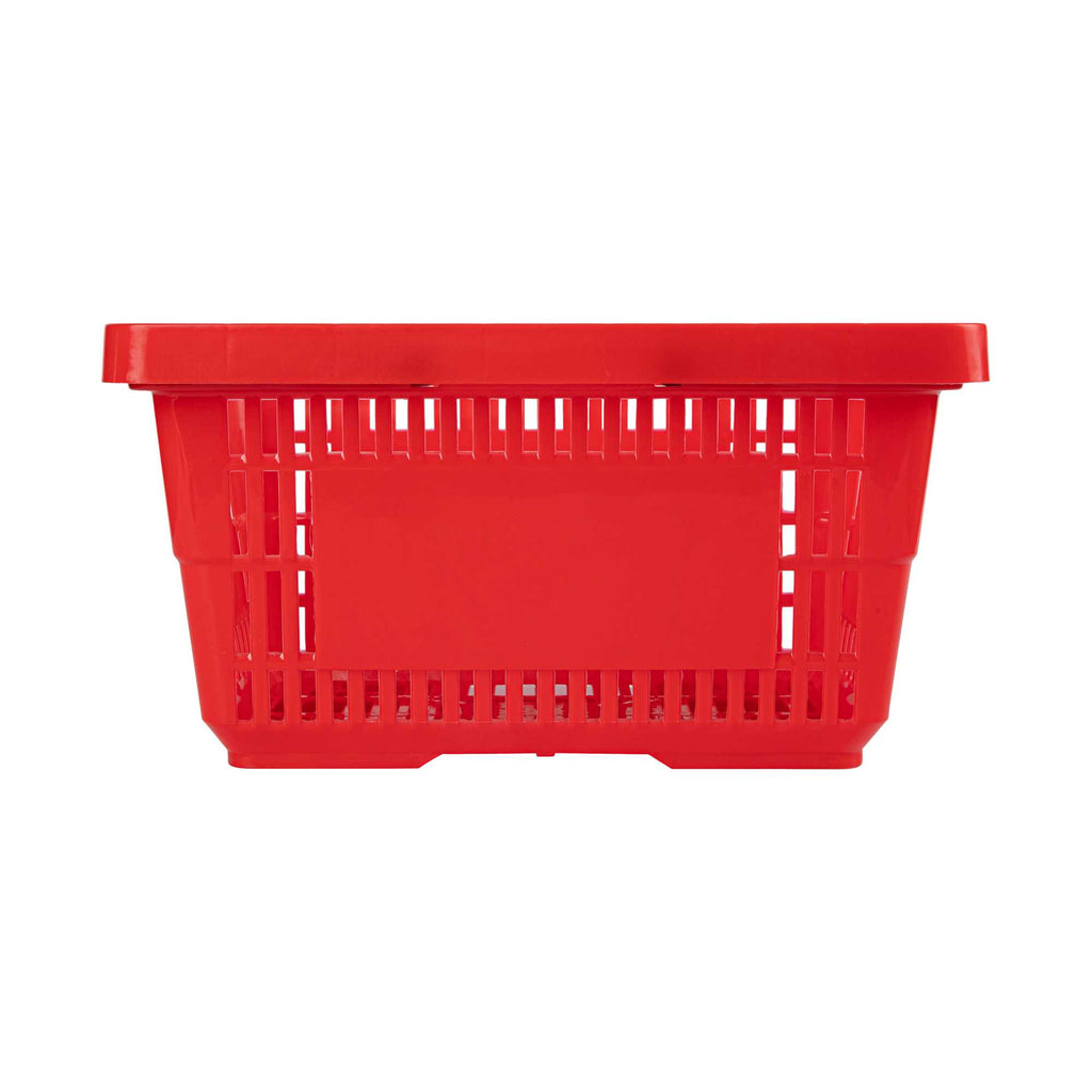 Shop Tek Red Plastic Grocery Market Shopping Basket - with Plastic Handles - 17" x 11 3/4" - 10 count box