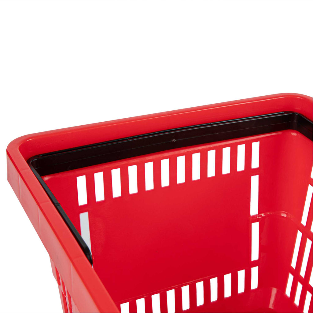 Shop Tek Red Plastic Grocery Market Shopping Basket - with Plastic Handles - 17" x 11 3/4" - 10 count box