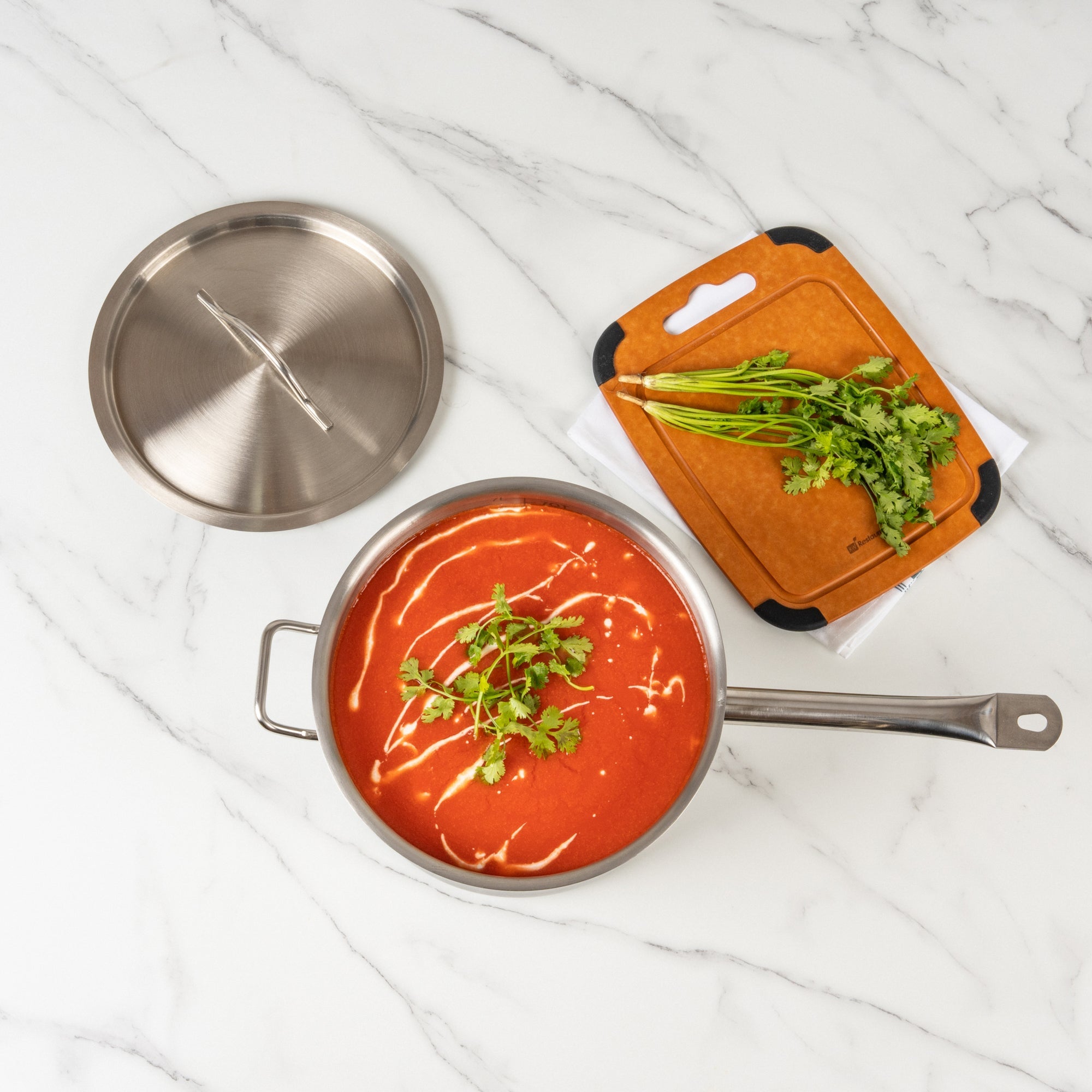 Met Lux 7.5 qt Stainless Steel Sauce Pan - Induction Ready, Dual Handle - 1 count box