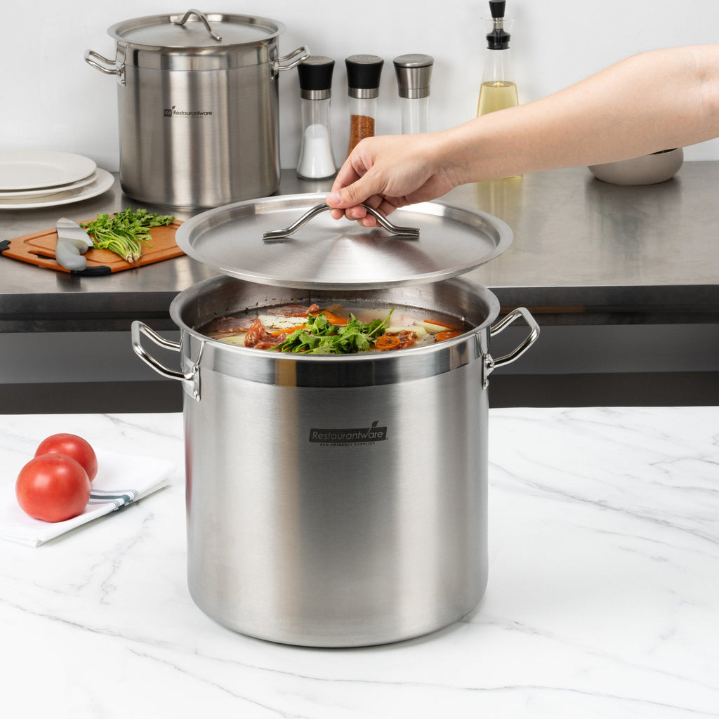 Met Lux 21 qt Stainless Steel Stock Pot - Induction Ready - 1 count box