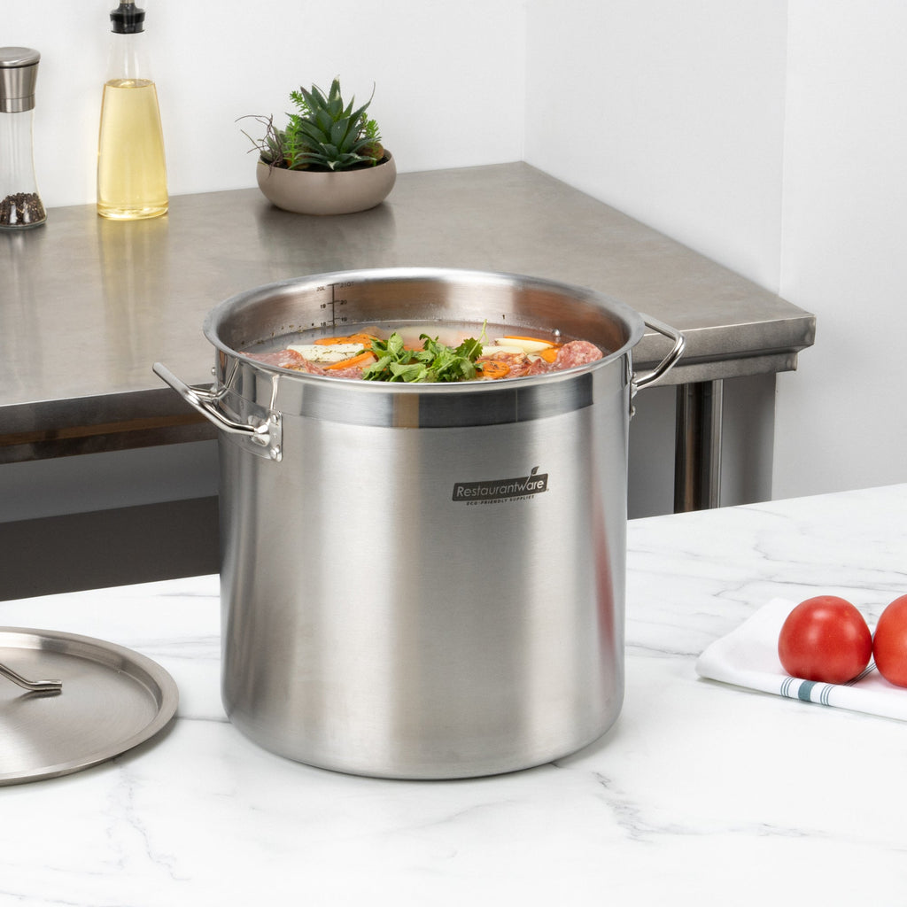 Met Lux 21 qt Stainless Steel Stock Pot - Induction Ready - 1 count box