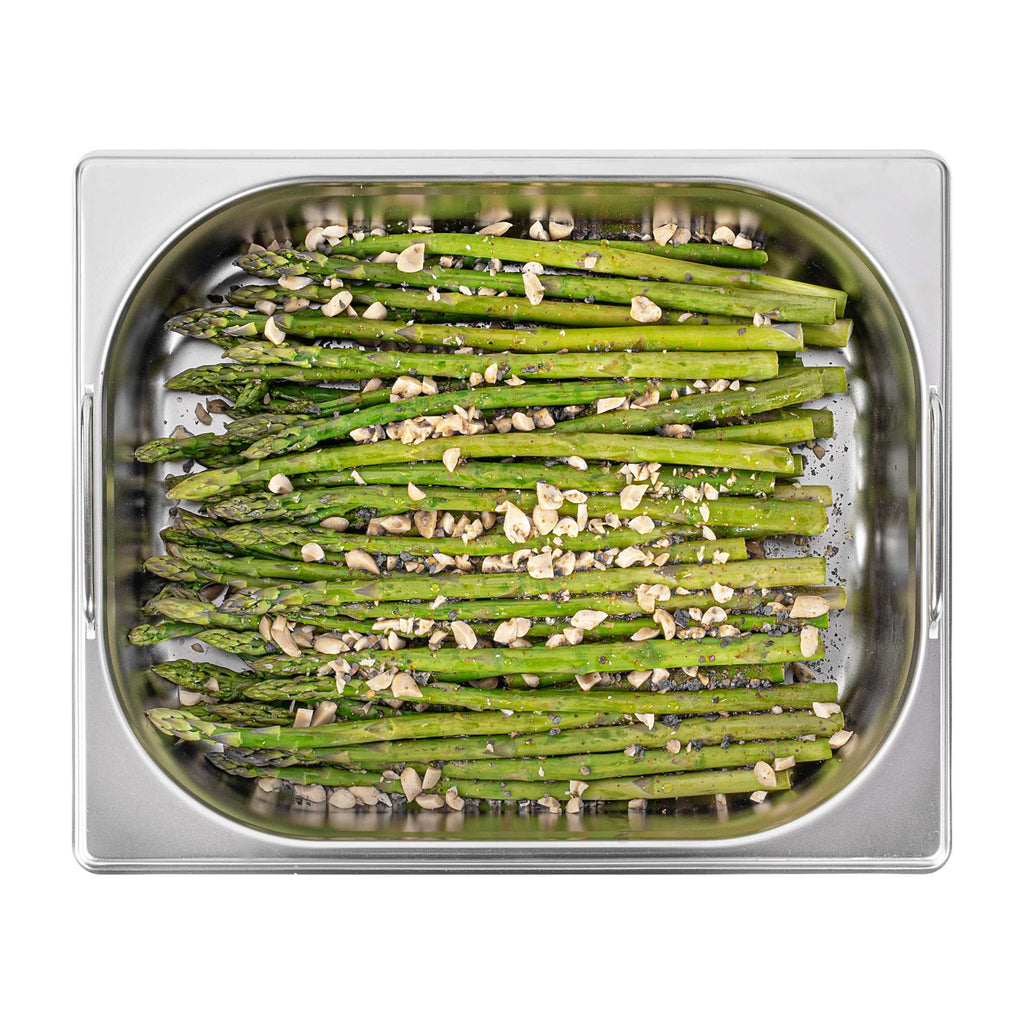 Met Lux Rectangle Stainless Steel 1/2 Size Steam Table Pan 2.5 Inch Deep - Anti Jam, Collapsible Handles - 1 count box