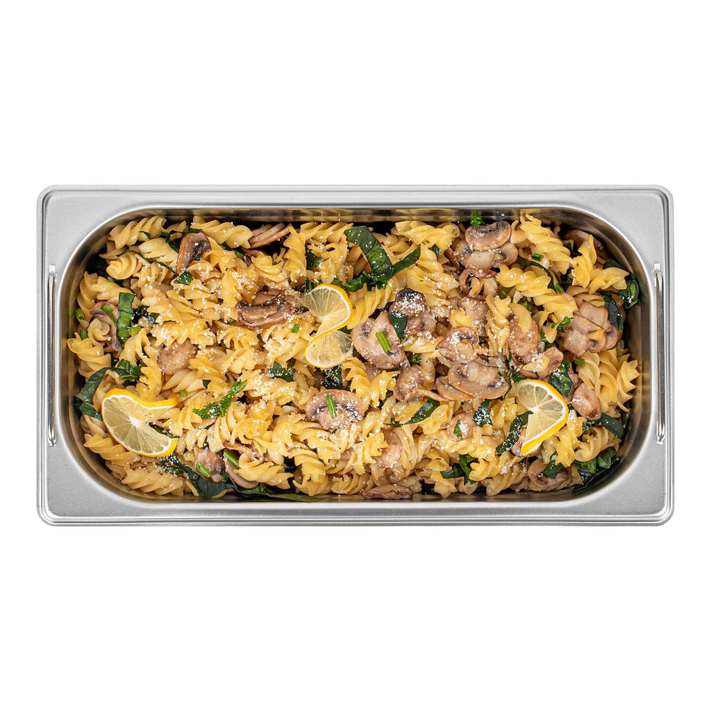 Met Lux Rectangle Stainless Steel 1/3 Size Steam Table Pan 4 Inch Deep - Anti Jam, Collapsible Handles - 1 count box