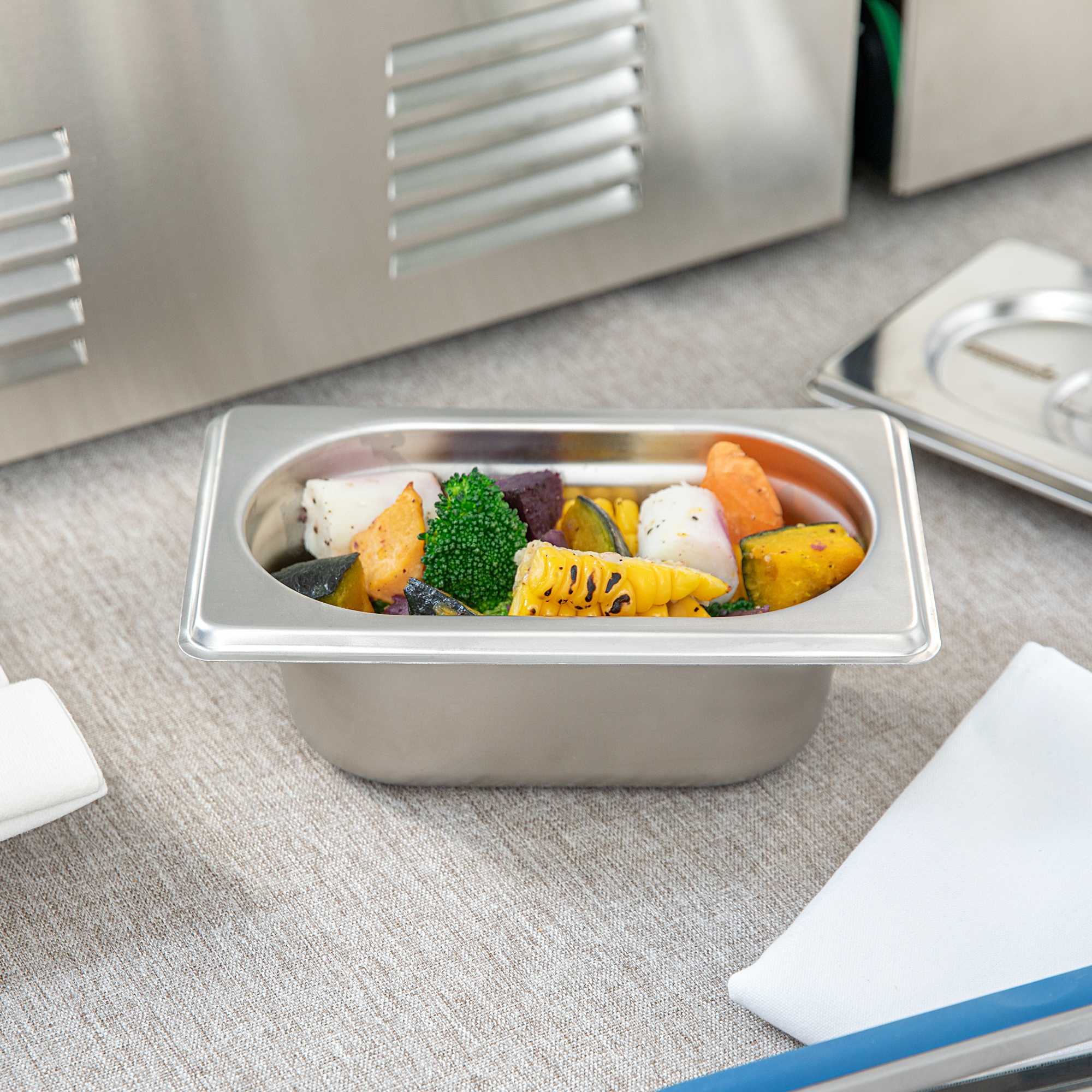Met Lux Rectangle Stainless Steel 1/9 Size Steam Table Pan 2.5 Inch Deep - Anti Jam - 1 count box