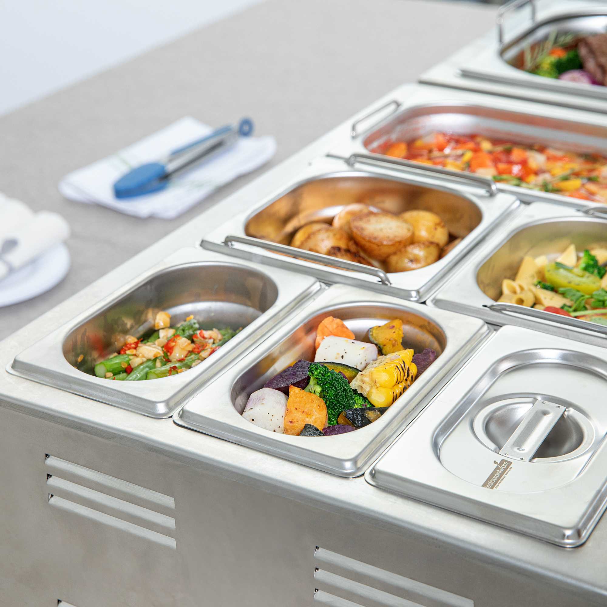Met Lux Rectangle Stainless Steel 1/9 Size Steam Table Pan 2.5 Inch Deep - Anti Jam - 1 count box