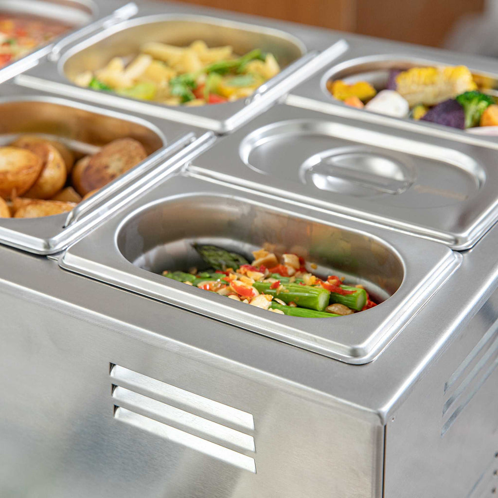 Met Lux Rectangle Stainless Steel 1/9 Size Steam Table Pan 4 Inch Deep - Anti Jam - 1 count box