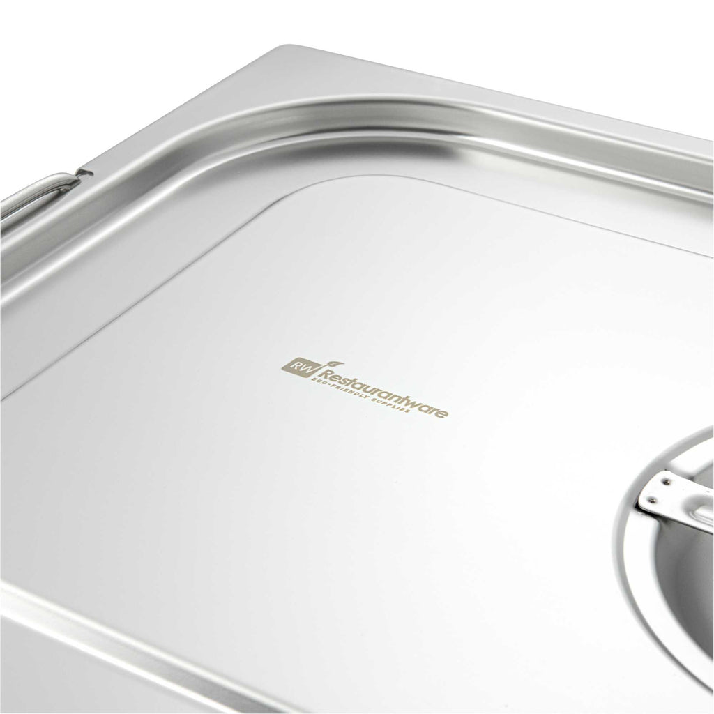 Met Lux Rectangle Stainless Steel Lid - Fits Full Size Steam Table Pan - 1 count box