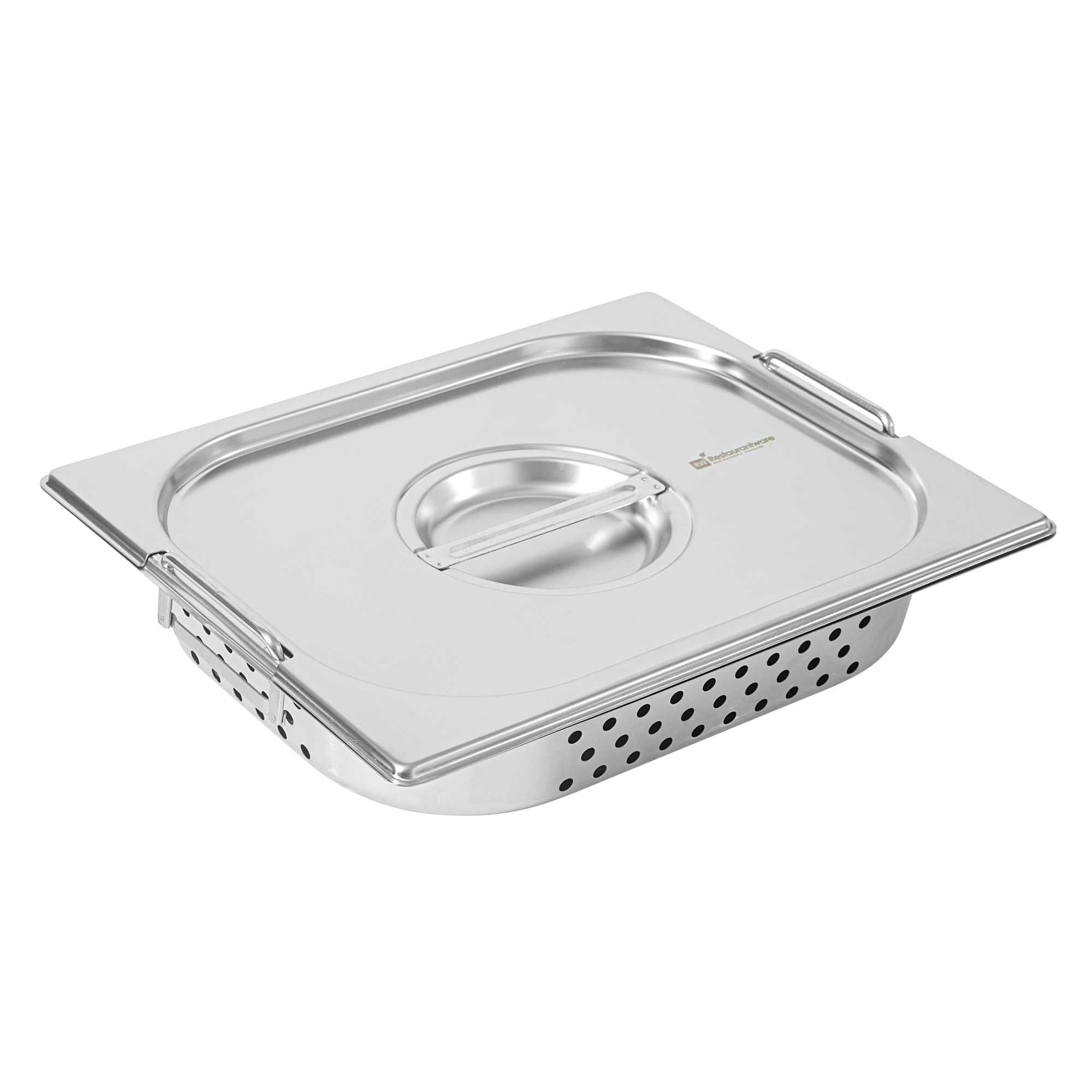 Met Lux Rectangle Stainless Steel Lid - Fits 1/2 Size Steam Table Pan - 1 count box