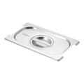 Met Lux Rectangle Stainless Steel Lid - Fits 1/4 Size Steam Table Pan - 1 count box