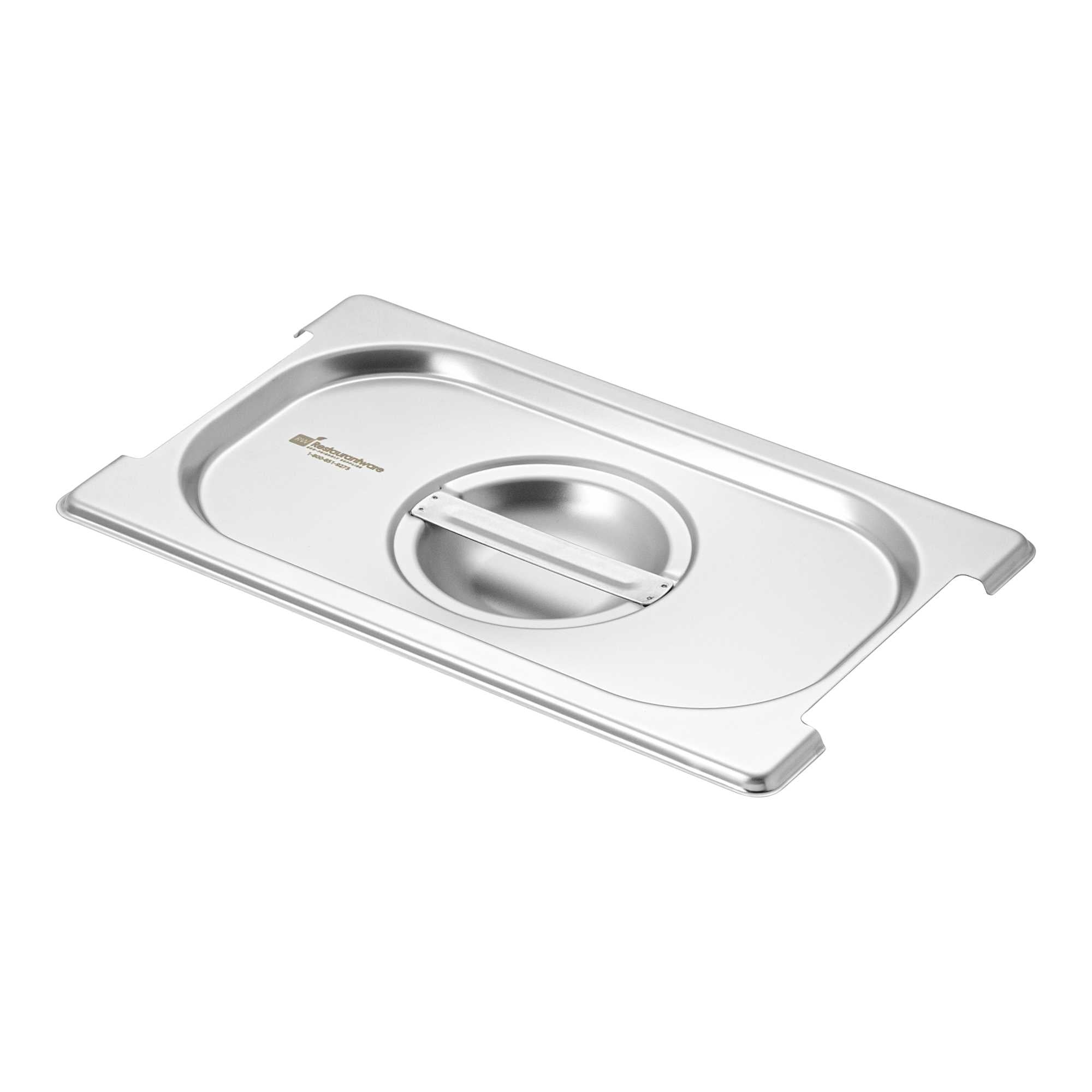 Met Lux Rectangle Stainless Steel Lid - Fits 1/4 Size Steam Table Pan - 1 count box