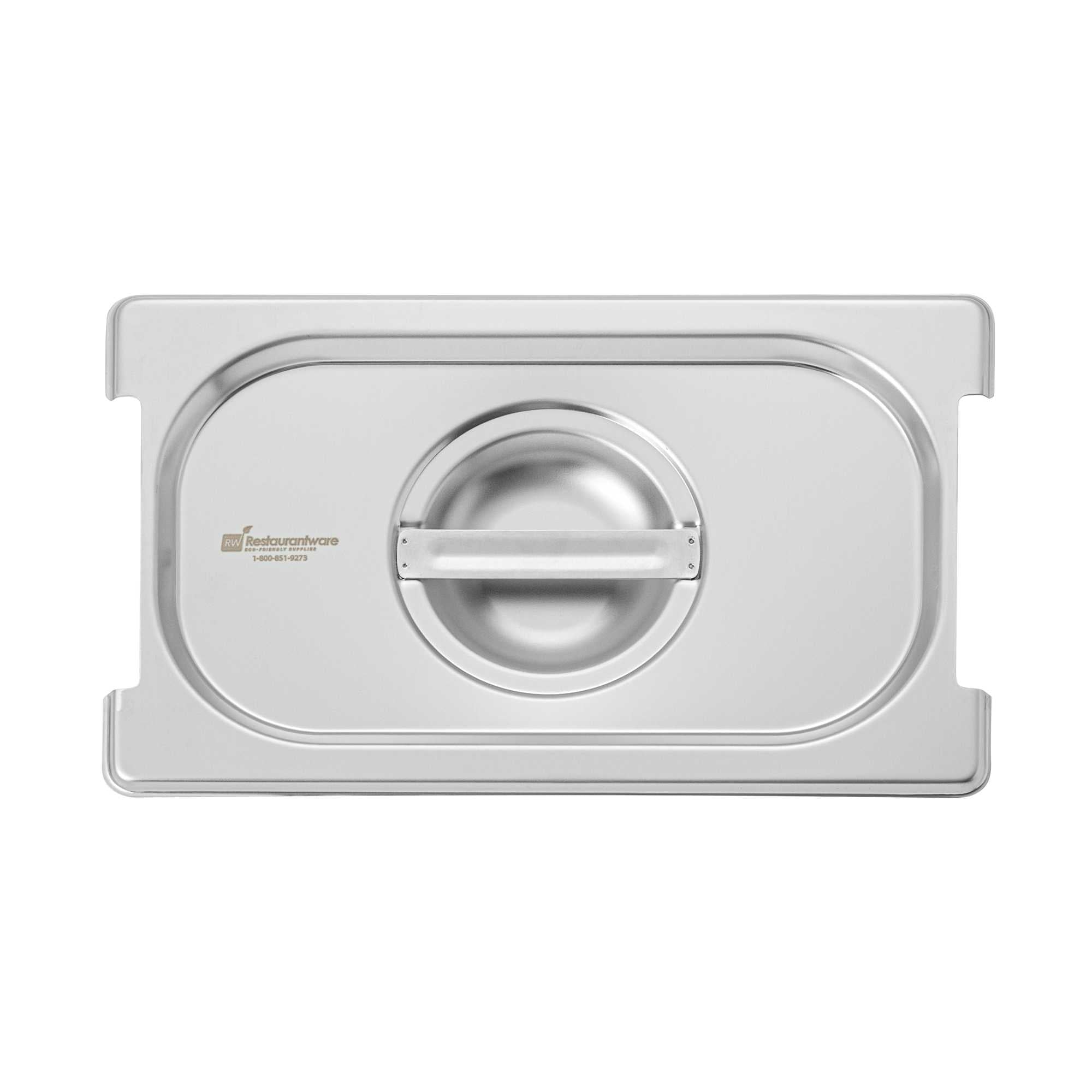 Met Lux Rectangle Stainless Steel Lid - Fits 1/4 Size Steam Table Pan - 1 count box