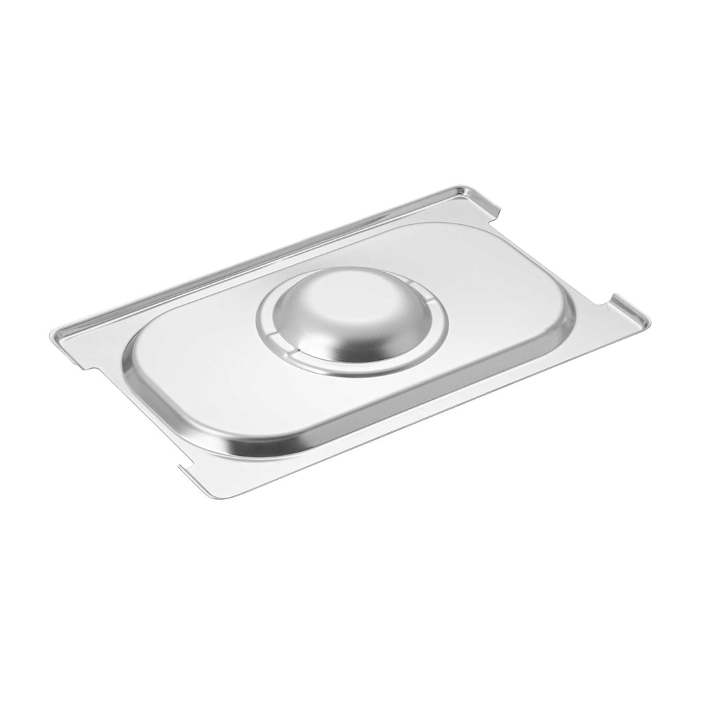 Met Lux Rectangle Stainless Steel Lid - Fits 1/4 Size Steam Table Pan - 1 count box