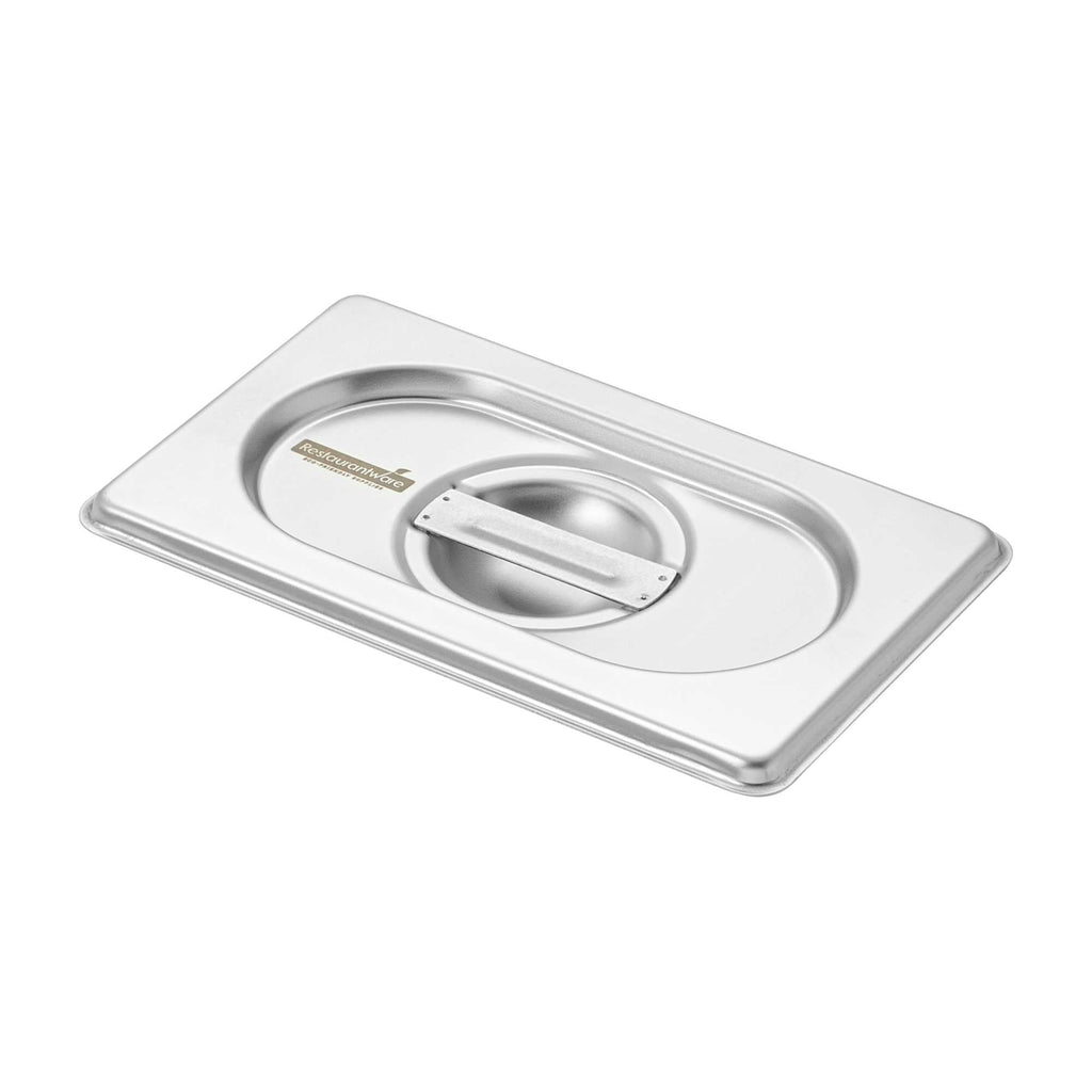 Met Lux Rectangle Stainless Steel Lid - Fits 1/9 Size Steam Table Pan - 1 count box
