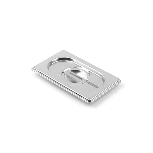 Met Lux Rectangle Stainless Steel Lid - Fits 1/9 Size Steam Table Pan - 1 count box