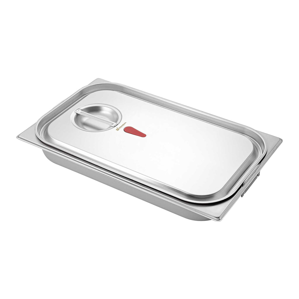 Met Lux Rectangle Stainless Steel Travel Lid - Fits Full Size Steam Table Pan - 1 count box