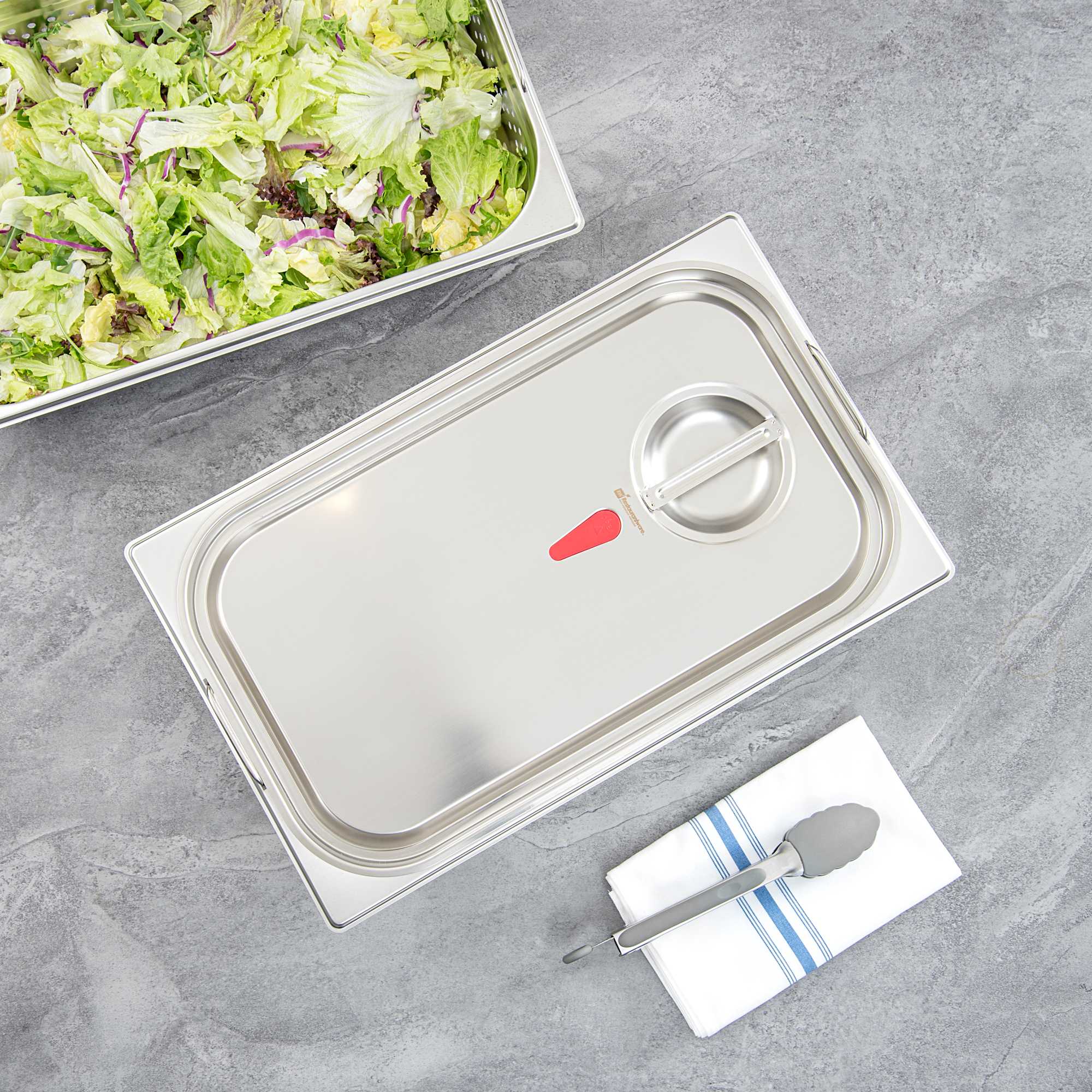 Met Lux Rectangle Stainless Steel Travel Lid - Fits Full Size Steam Table Pan - 1 count box