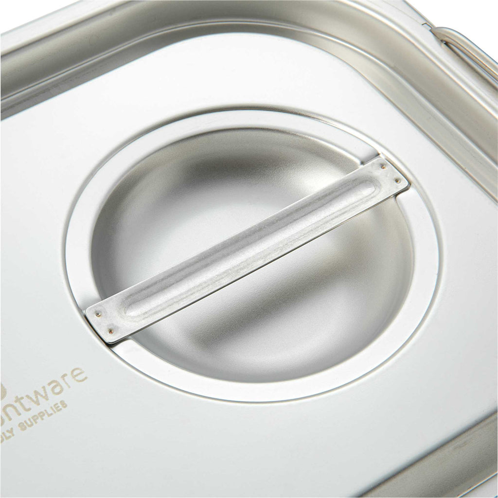 Met Lux Rectangle Stainless Steel Travel Lid - Fits 1/2 Size Steam Table Pan - 1 count box