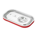 Met Lux Rectangle Stainless Steel Travel Lid - Fits 1/4 Size Steam Table Pan - 1 count box