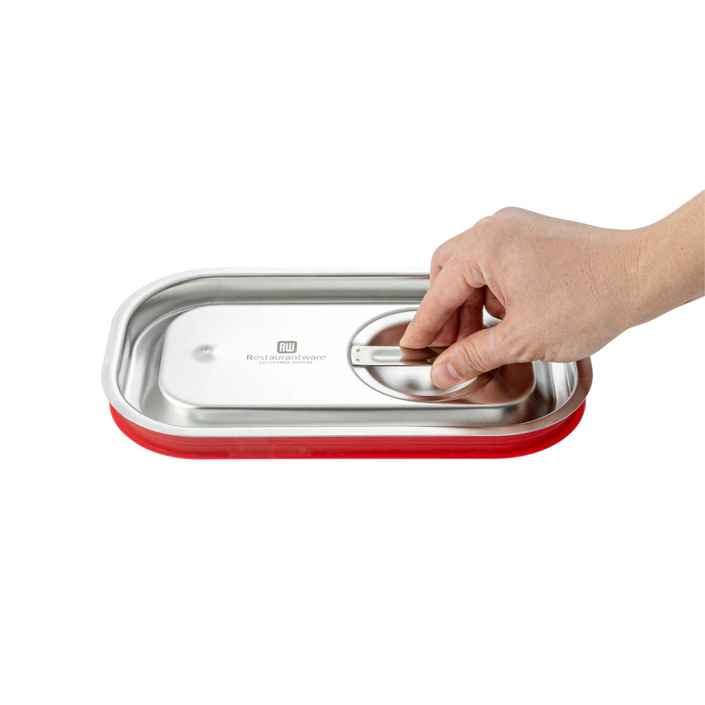 Met Lux Rectangle Stainless Steel Travel Lid - Fits 1/4 Size Steam Table Pan - 1 count box