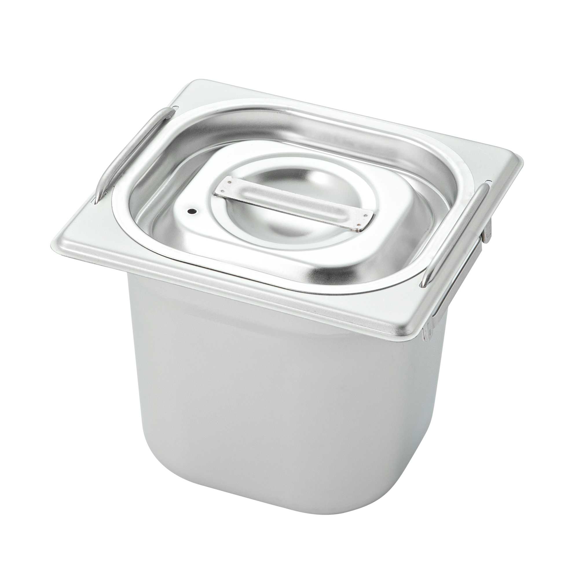 Met Lux Rectangle Stainless Steel Travel Lid - Fits 1/6 Size Steam Table Pan - 1 count box