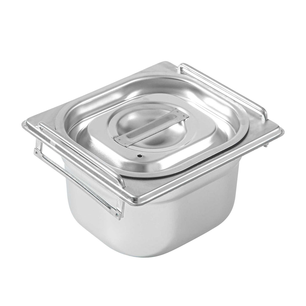 Met Lux Rectangle Stainless Steel Travel Lid - Fits 1/6 Size Steam Table Pan - 1 count box
