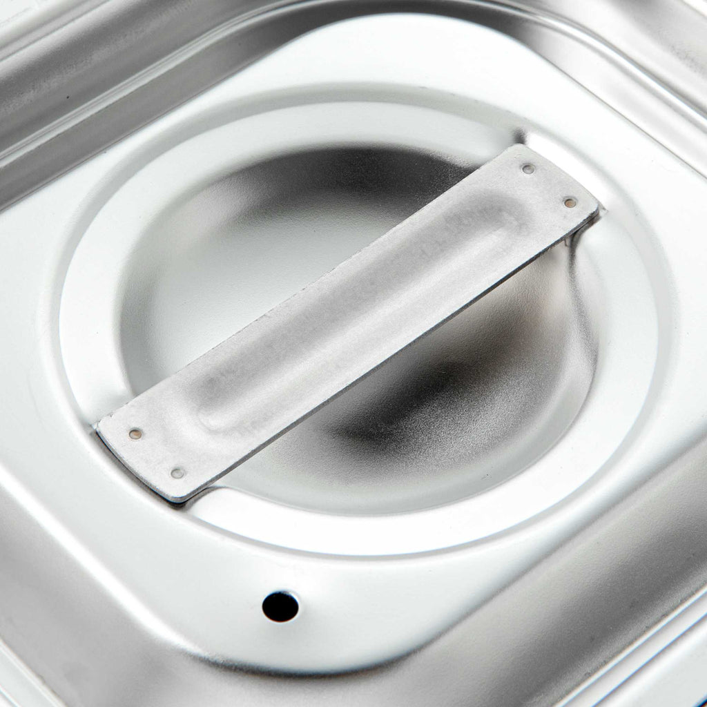 Met Lux Rectangle Stainless Steel Travel Lid - Fits 1/6 Size Steam Table Pan - 1 count box