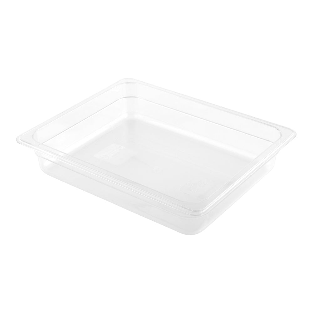 Met Lux Rectangle Clear Plastic 1/2 Size Cold Food Storage Container - 2.5" Depth - 1 count box