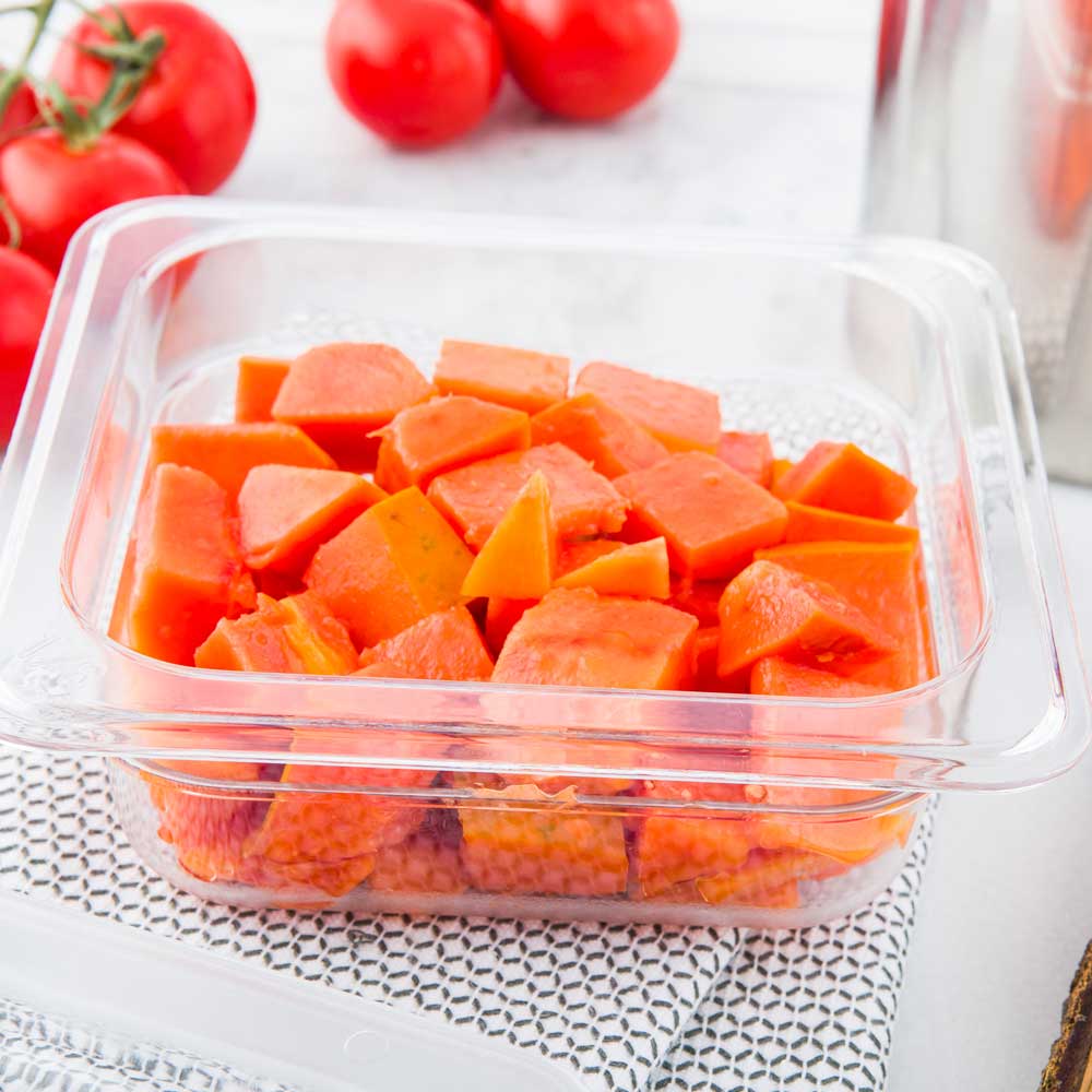 Met Lux Rectangle Clear Plastic 1/6 Size Cold Food Storage Container - 2.5" Depth - 10 count box