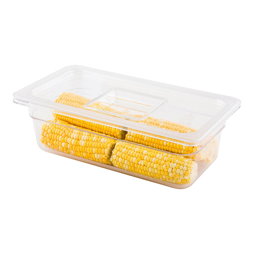 Met Lux Rectangle Clear Plastic Lid - Fits 1/3 Cold Food Storage Container - 1 count box