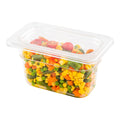 Met Lux Rectangle Clear Plastic Lid - Fits 1/9 Size Cold Food Storage Container - 7" x 4 1/4" x 1/2" - 1 count box