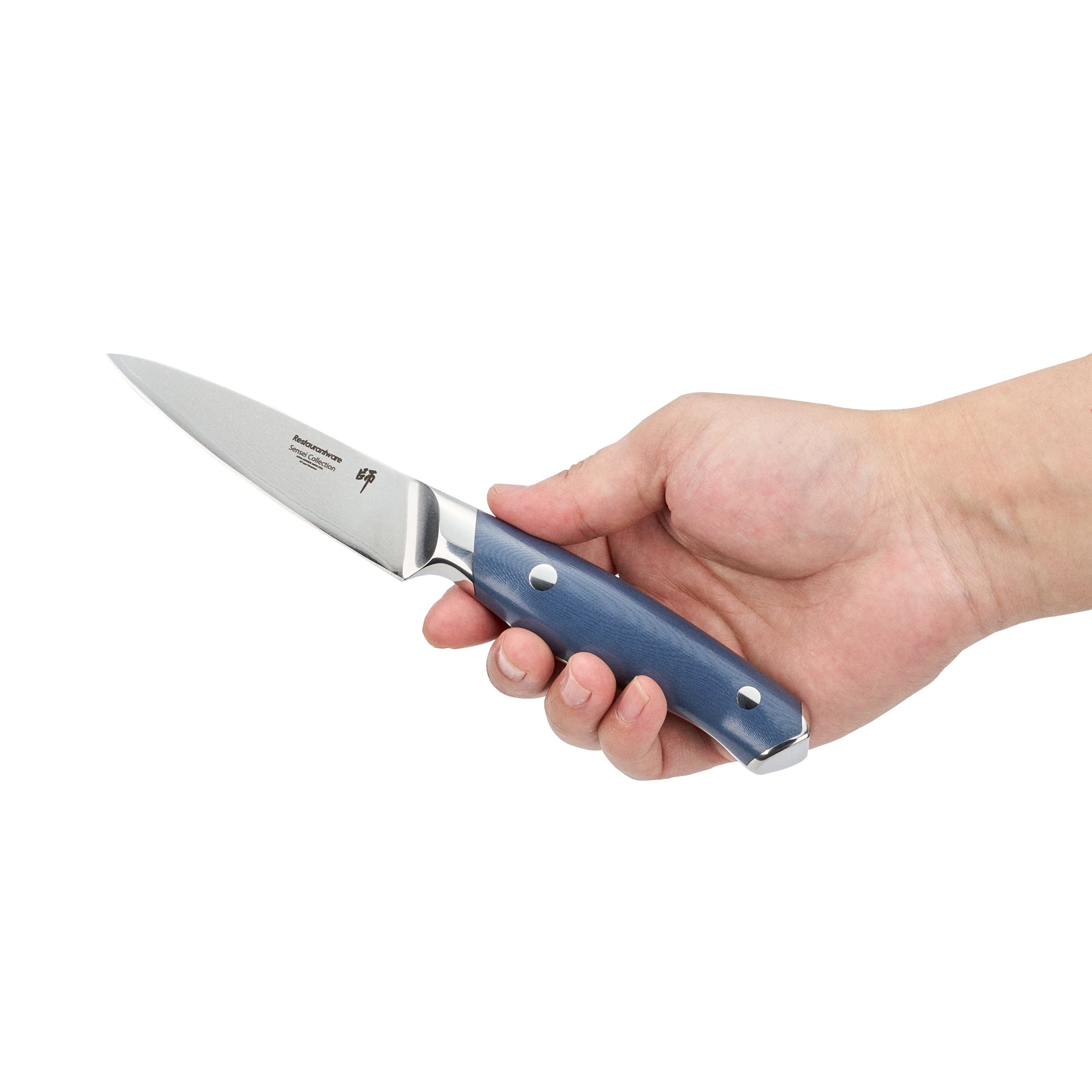Sensei Blue Damascus Steel 3" Paring Knife - 1 count box