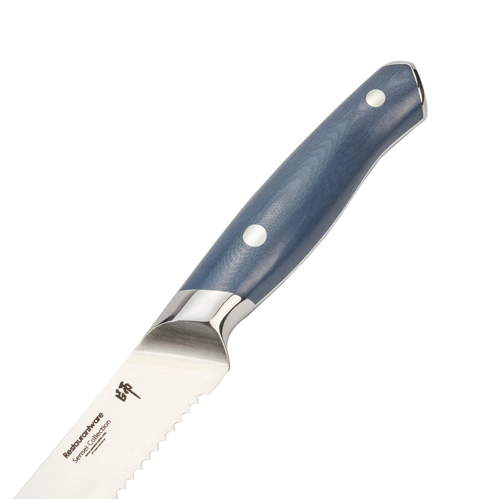 Sensei Blue Damascus Steel 5.5" Steak Knife - 4 count box