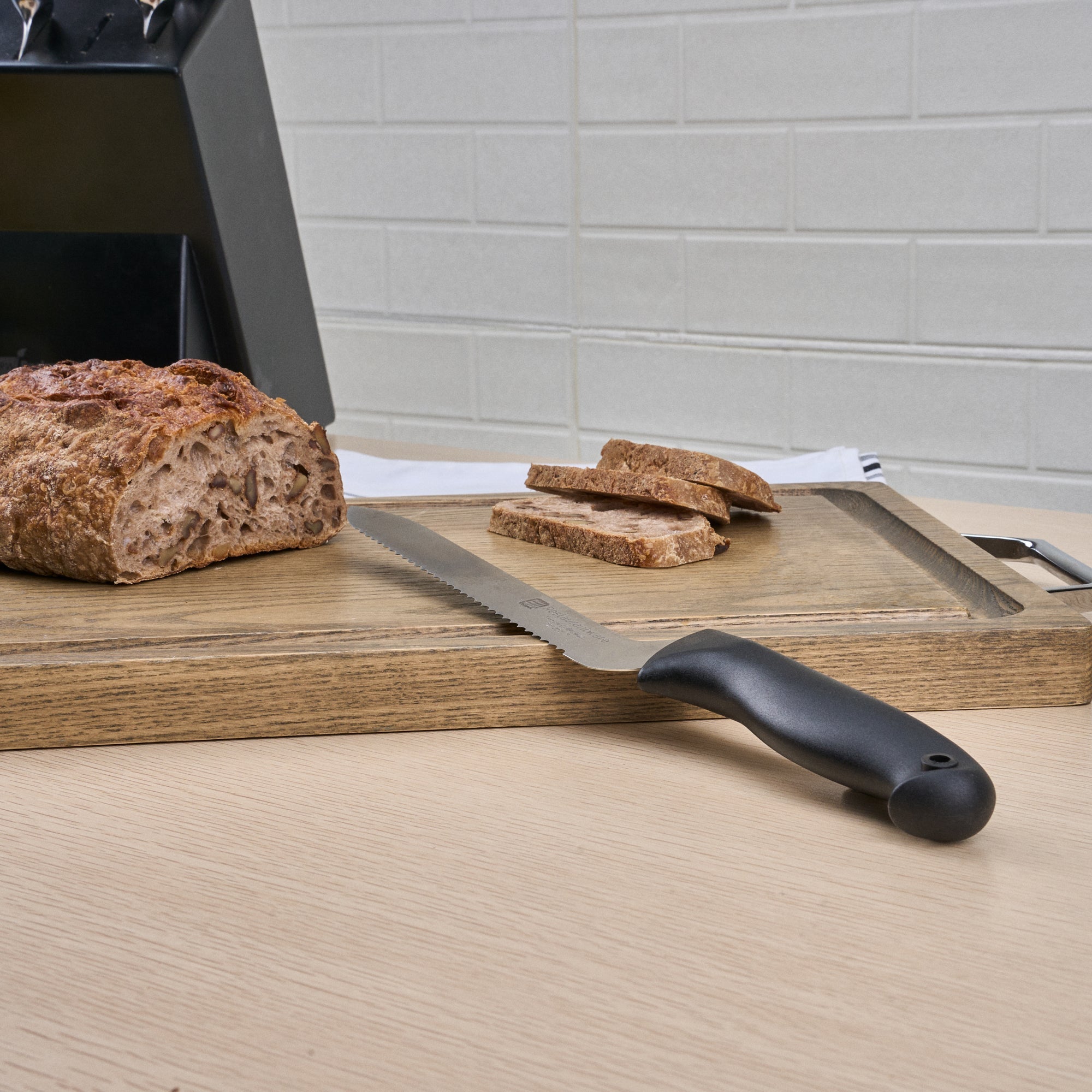 Sensei Back of the House German Steel 8" Offset Bread Knife - HACCP Protection - 1 count box