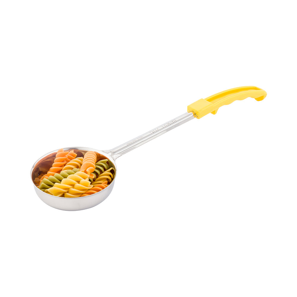 Met Lux 5 oz Stainless Steel Spoodle - Perforated, with Yellow Handle - 1 count box