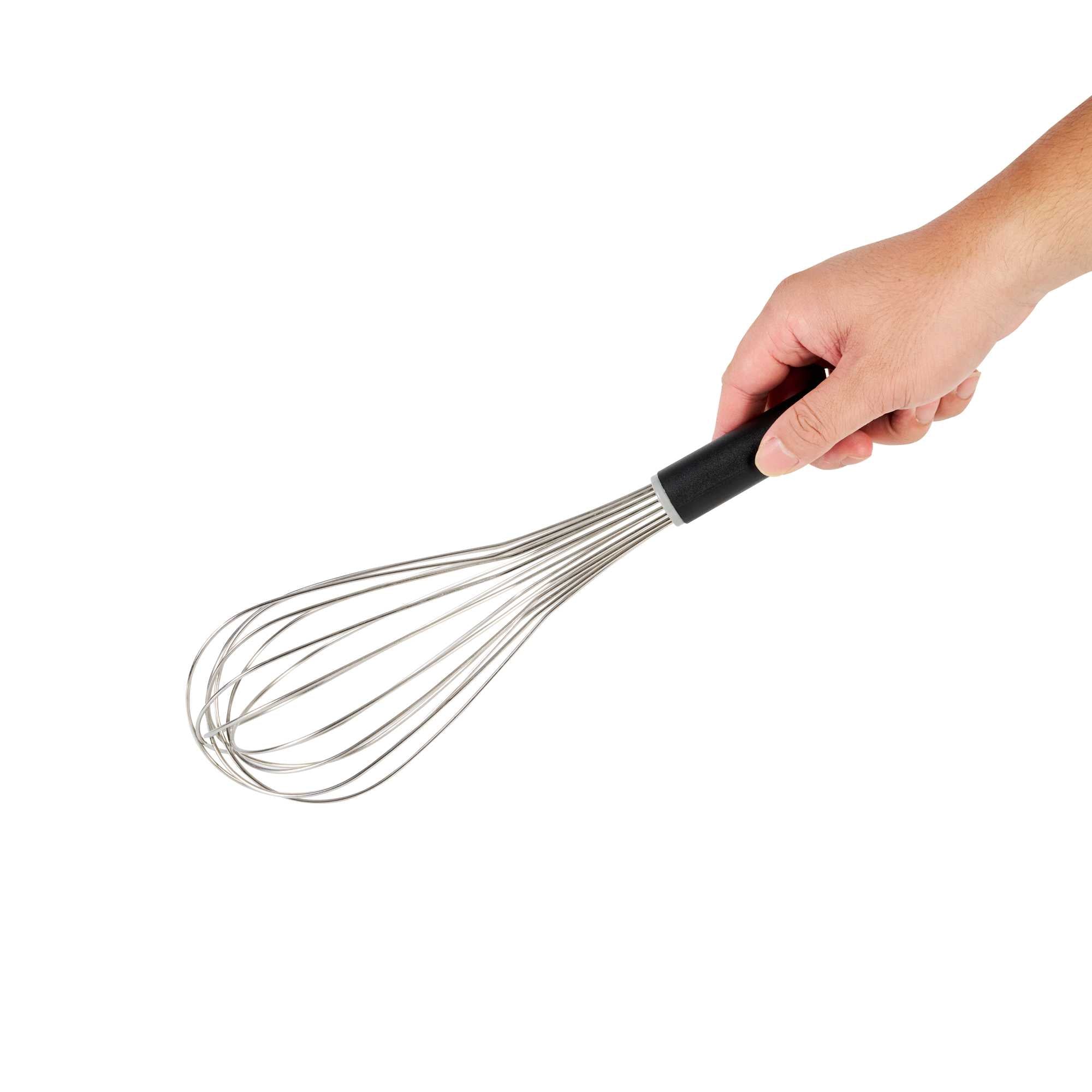 Met Lux Stainless Steel Piano Whisk - with Plastic Comfort Handle - 14" - 1 count box