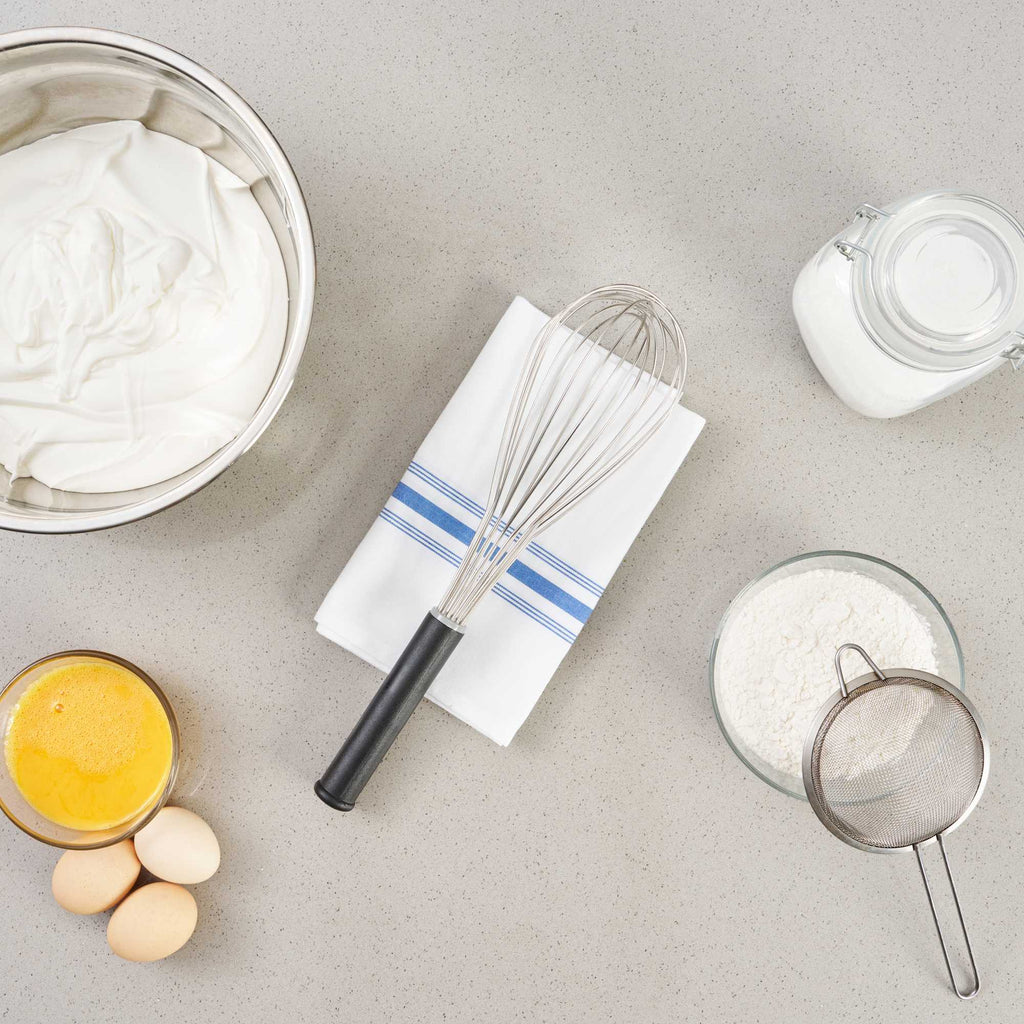 Met Lux Stainless Steel Piano Whisk - with Plastic Comfort Handle - 14" - 1 count box