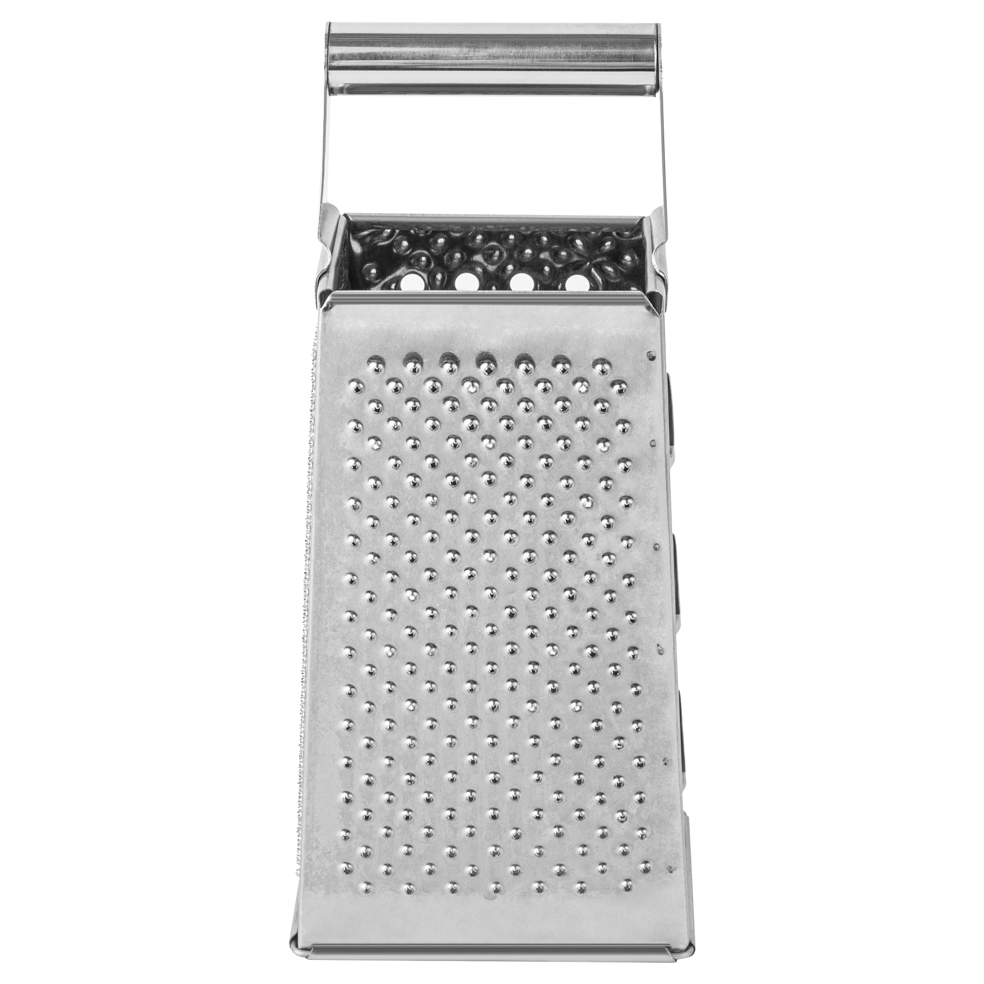 Met Lux Stainless Steel Heavy-Duty Four-Sided Cheese Grater - 4 1/4" x 3 1/4" x 10" - 1 count box