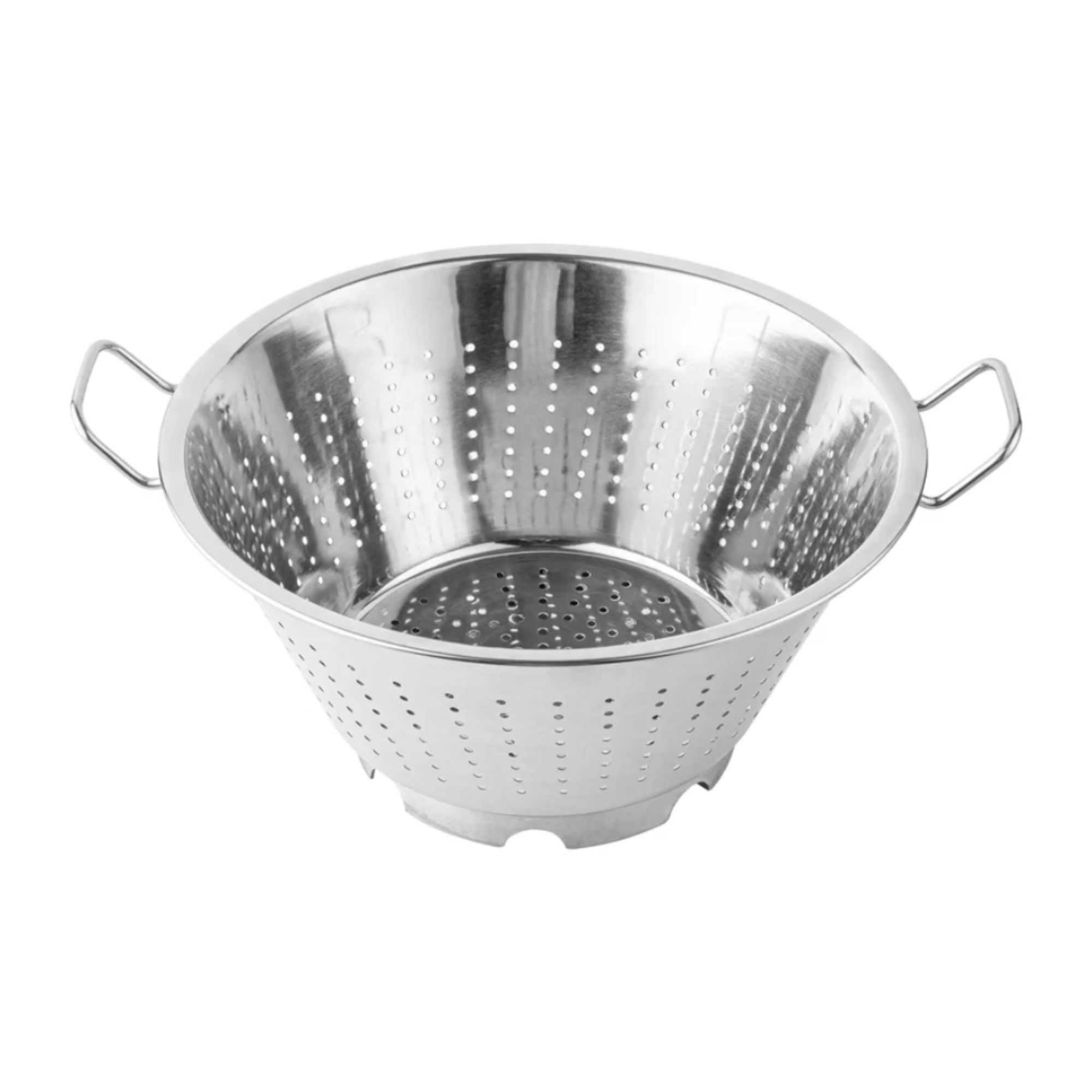 Met Lux Stainless Steel Colander - European Style - 17" x 14" x 8 1/2" - 1 count box